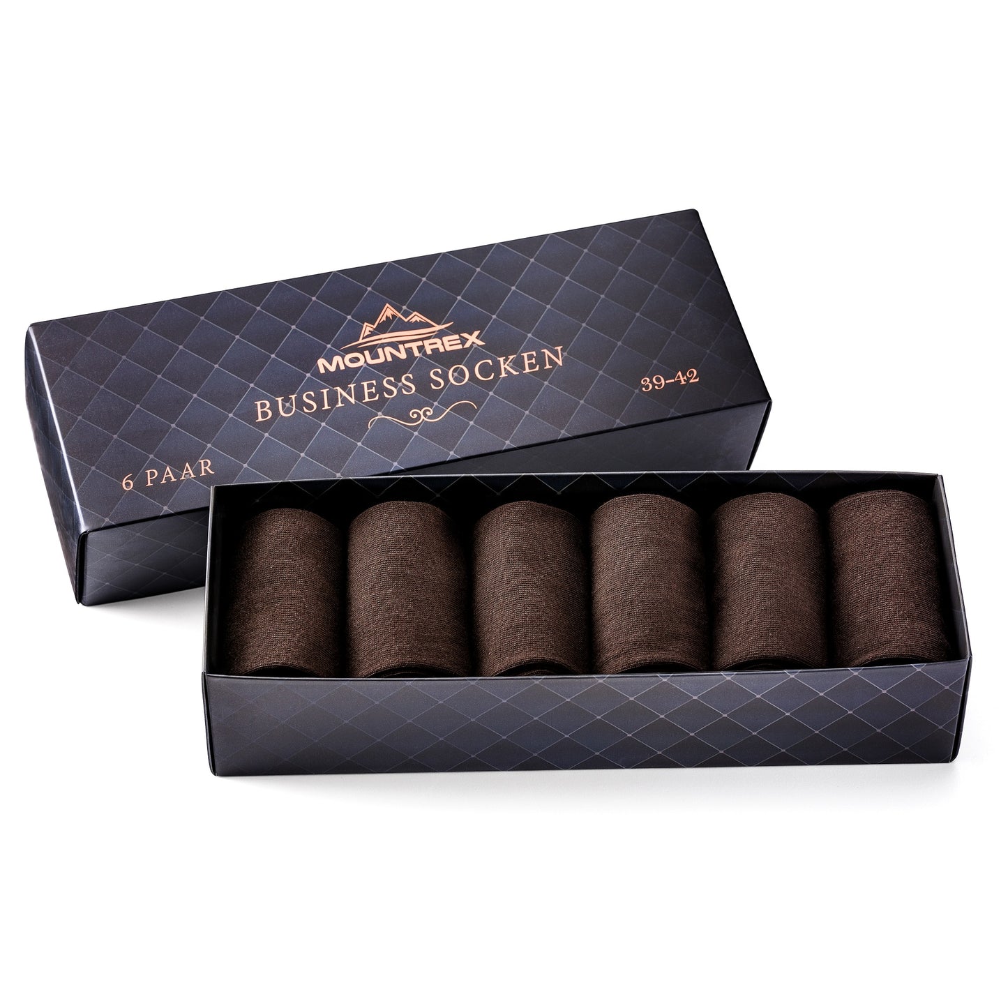 Business Socken Herren Damen (6 Paar) - Braun