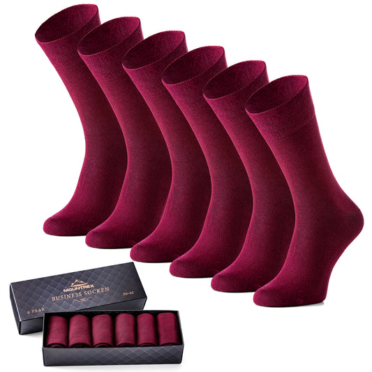 Business Socken Herren Damen (6 Paar) - Bordeaux