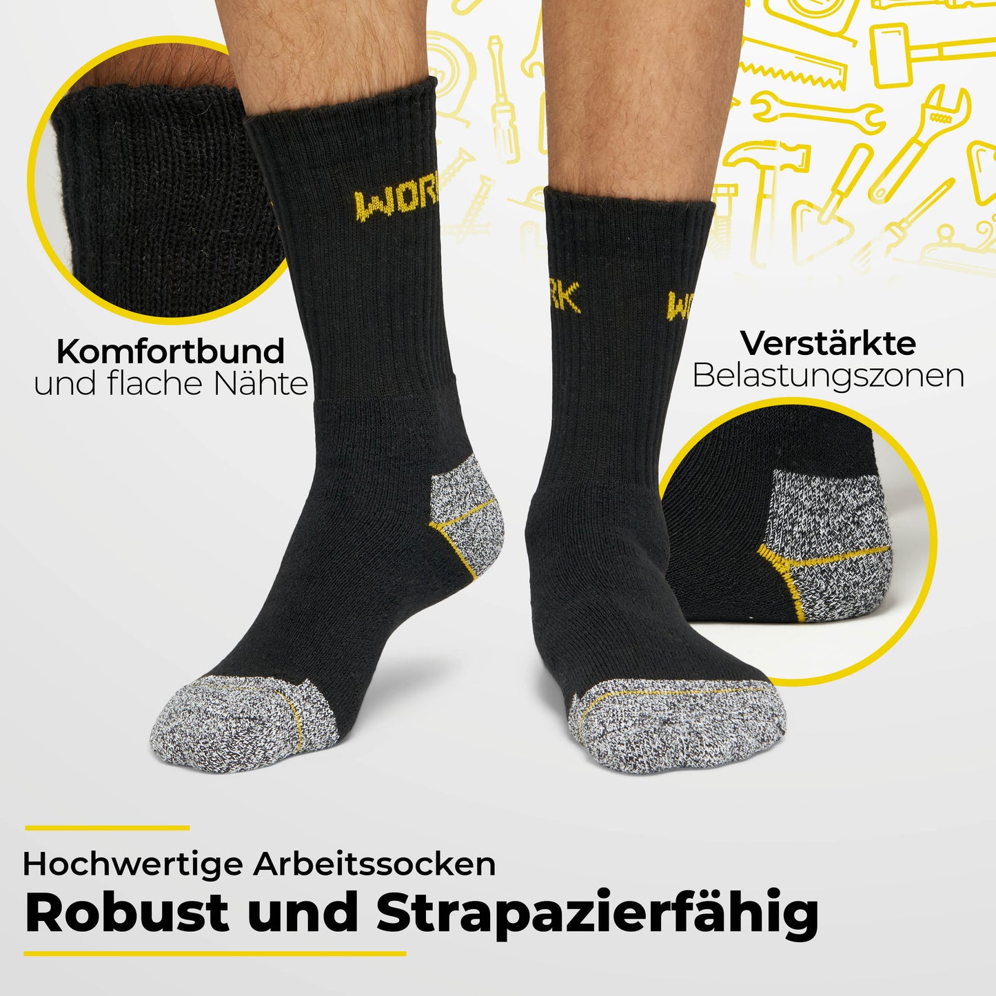 Arbeitssocken - Herren & Damen Socken (10 Paar / 20 Paar)