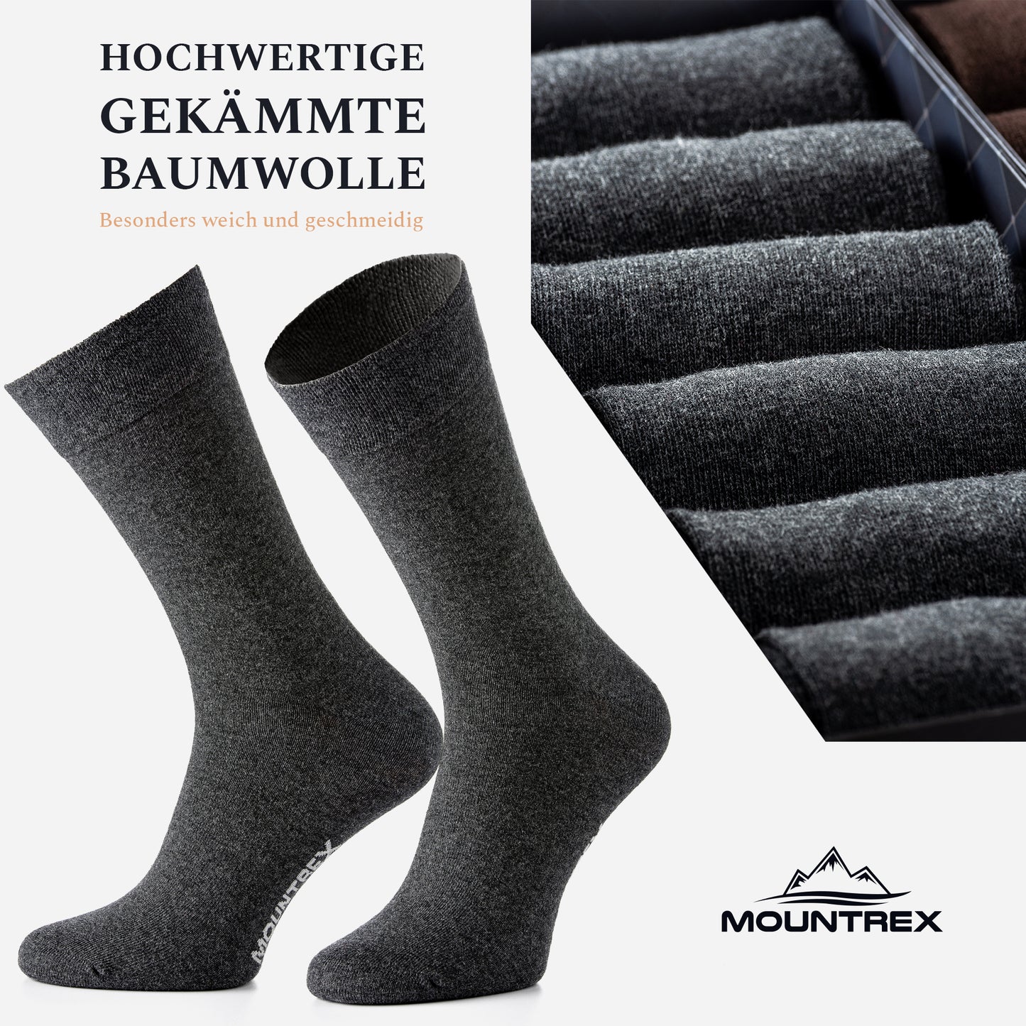 Business Socken Herren Damen (10 Paar) - Anthrazit