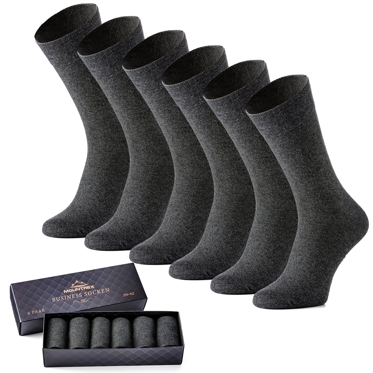 Business Socken Herren Damen (6 Paar) - Anthrazit